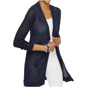 Talbots NWT Navy Blue Open Front Cardigan Sweater XS